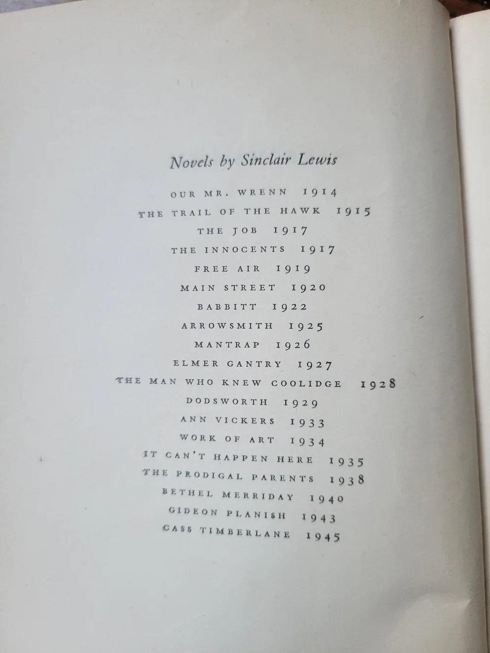 Arrowsmith Lewis, sinclair Hard Cover Vintage Book